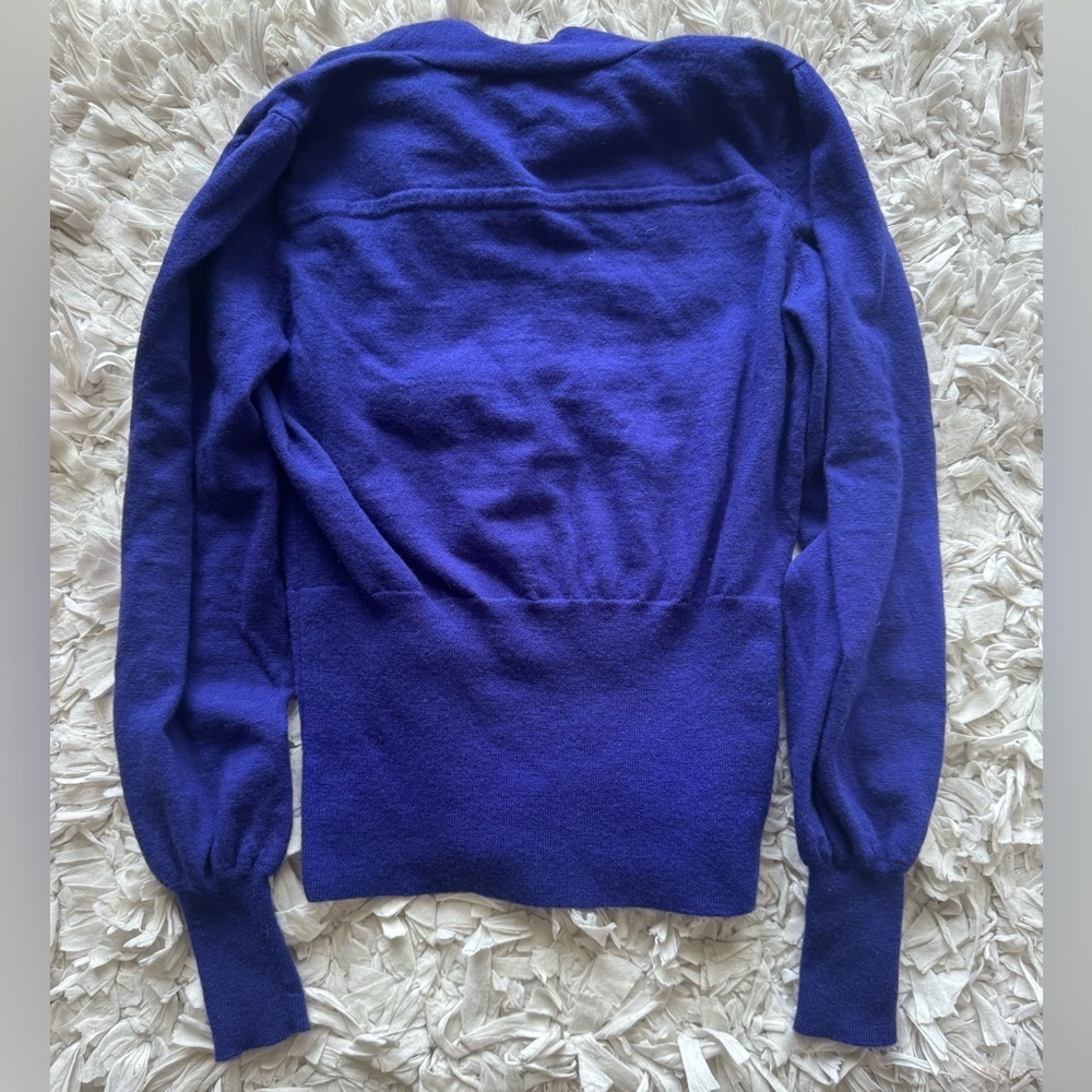 Banana Republic Extra Fine Merino Wool Blend Sweater in Royal Blue/Purple - Picture 4 of 7